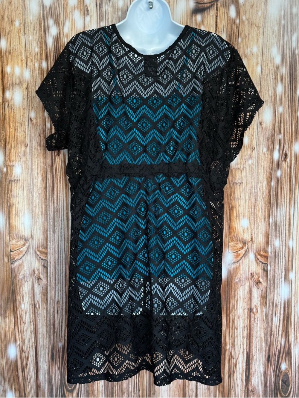 Catalina Black Crochet Style Cover Up - Picture 7 of 7